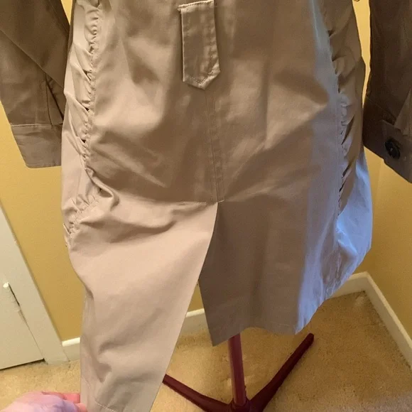 Black Rivet Lightweight Belted Trench Coat - Picture 9 of 14